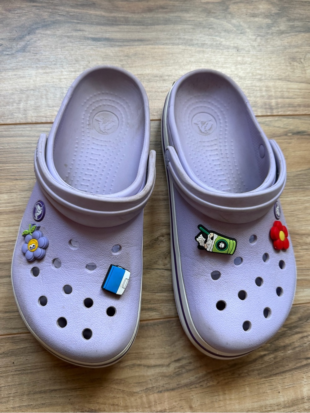 Lavender Slip-On crocs Shoes with Decorative Charms